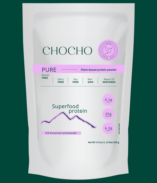 PURE CHOCHO (1.1 lbs)- Plant Based Protein Powder